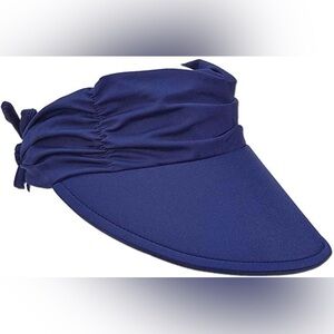 Panama Jack Floating Peak Ruche Sun Visor Hat Women's Navy Blue Style PJL650 OS